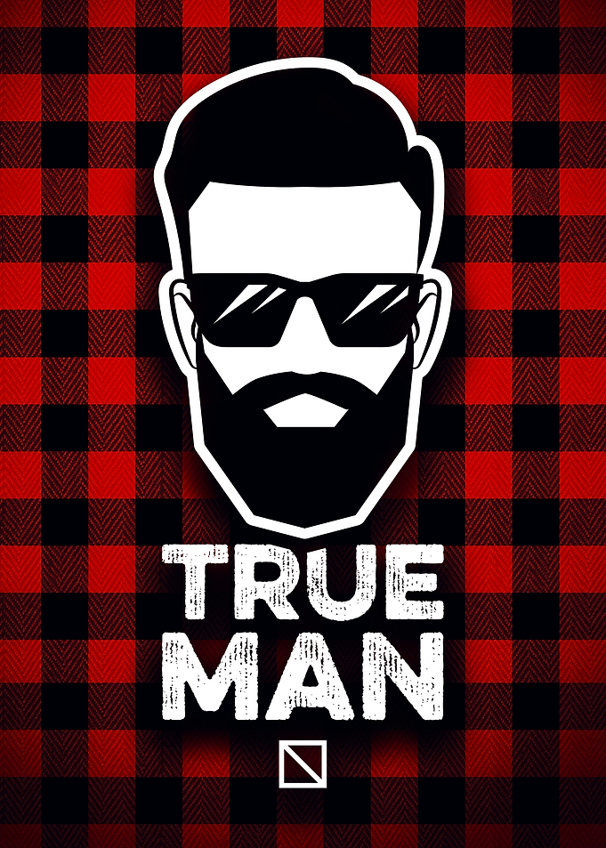 True Man Lumberjack Style Poster
