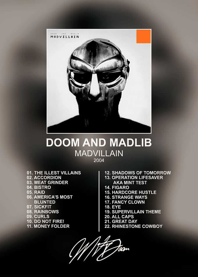 MF DOOM Madvillainy Album Poster