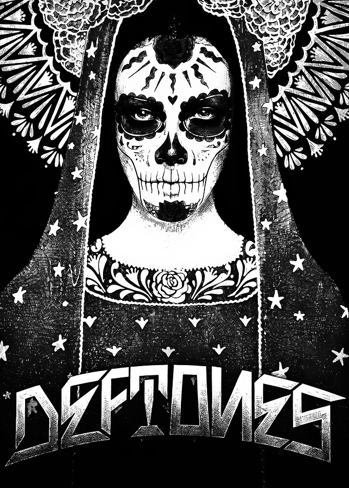 Deftones Sugar Skull Band T-Shirt