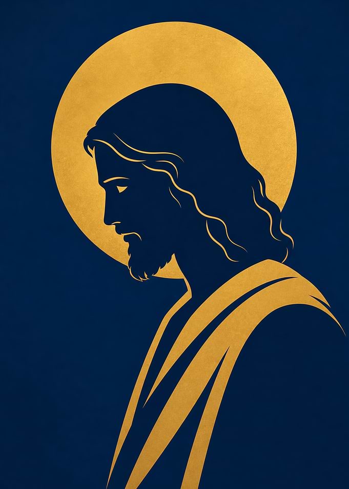 Gold Silhouette of Jesus