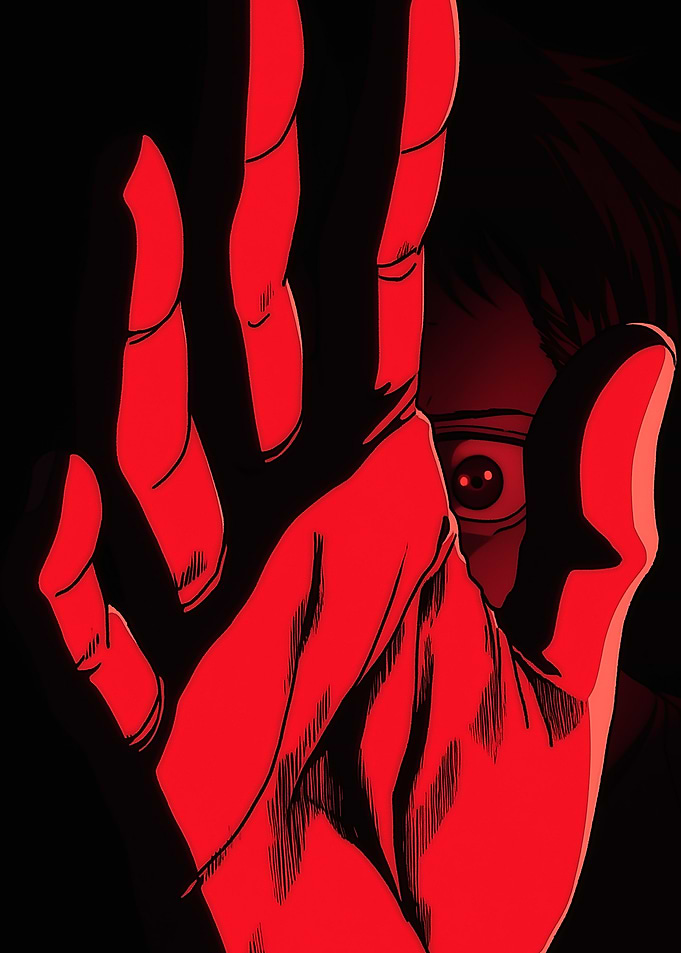 Anime Character Hand Covering Face