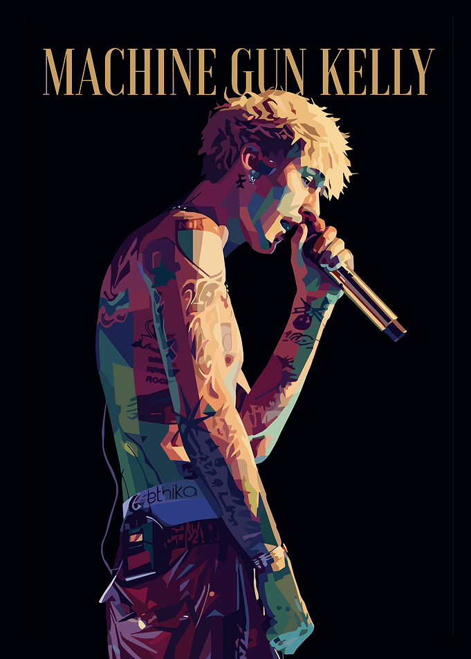 Machine Gun Kelly Pop Art Portrait