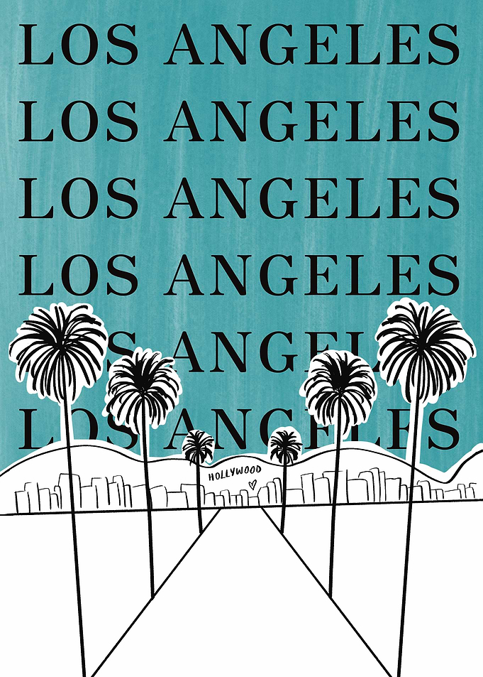 Los Angeles Palm Tree Illustration