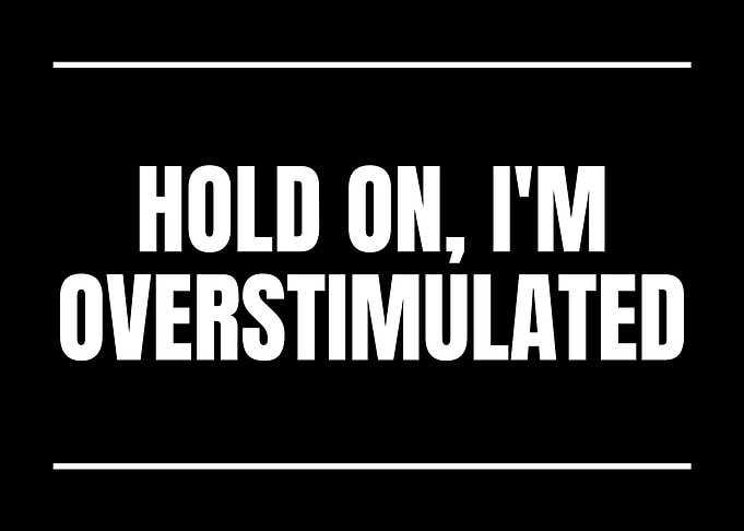 Hold On I'm Overstimulated Text Art