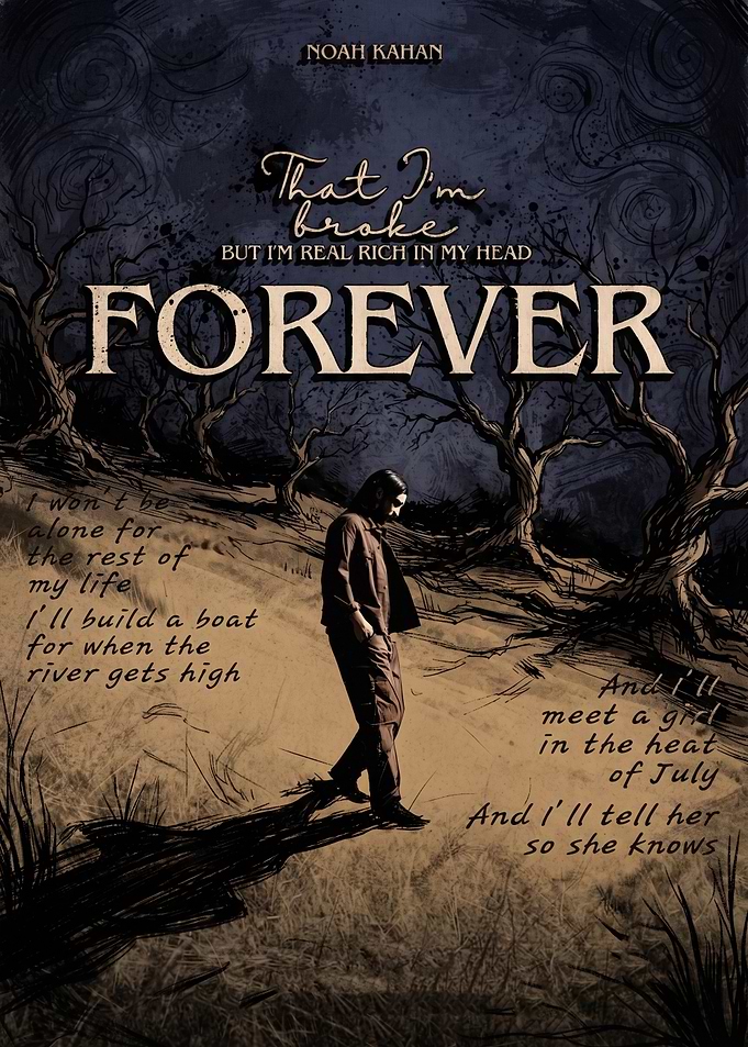 Noah Kahan Forever Lyric Poster