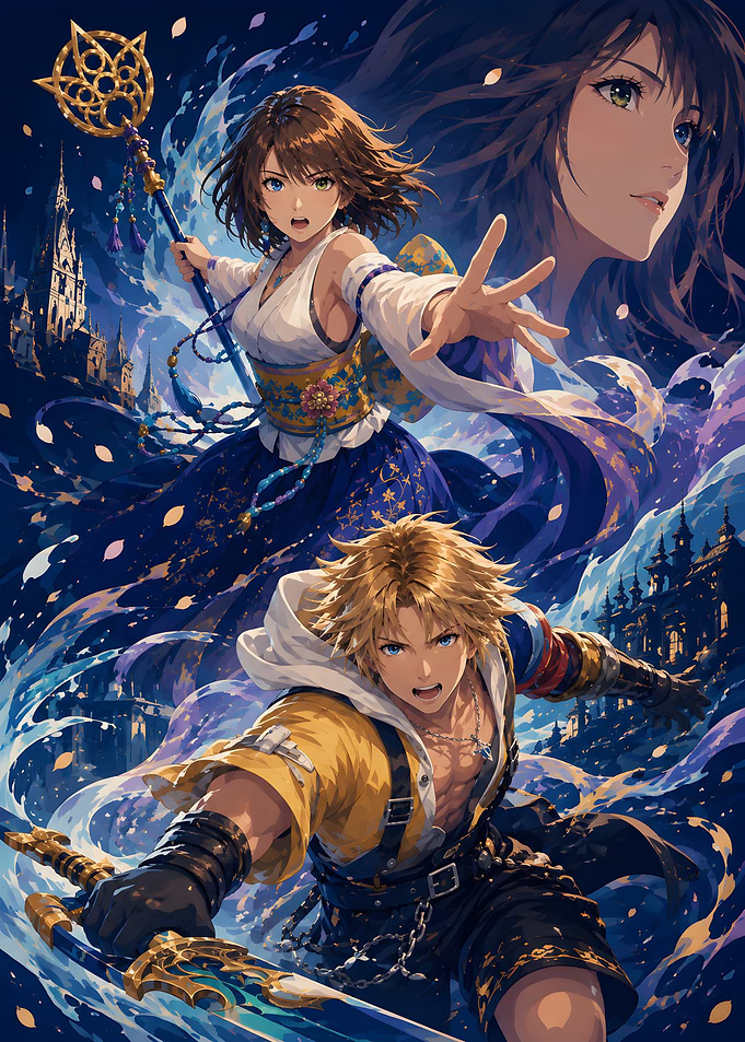 Final Fantasy X Tidus and Yuna