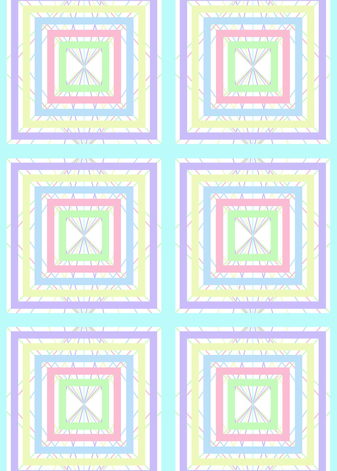 Pastel Geometric Square Pattern