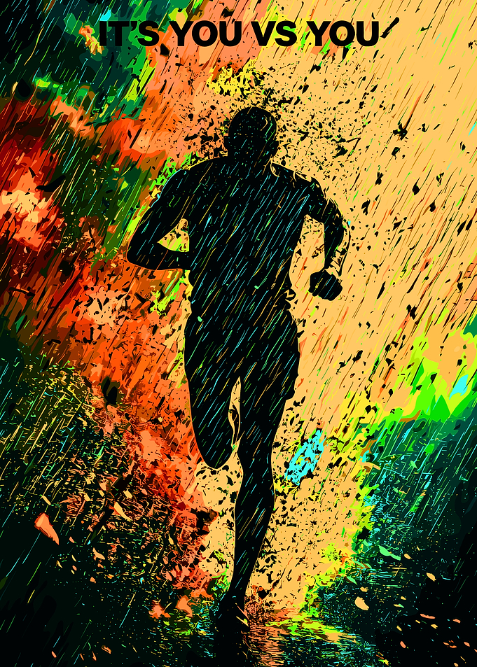 It's You Vs You Running Poster