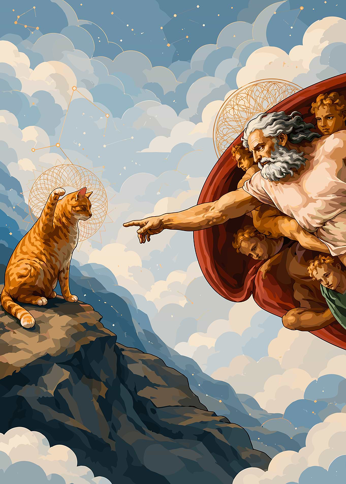 The Creation of Cat Parody