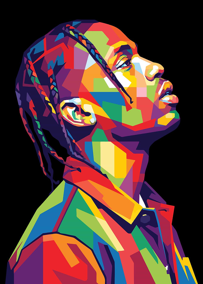 Travis Scott WPAP Pop Art Portrait
