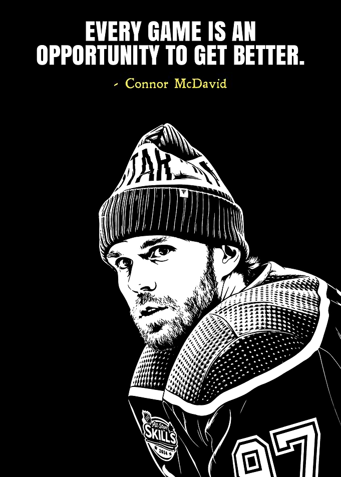 Connor McDavid Inspirational Hockey Poster