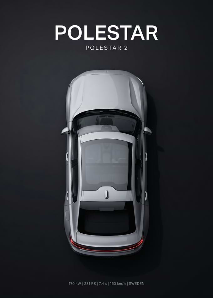Polestar 2 Top View Poster