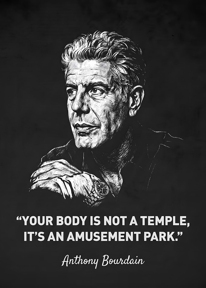 Anthony Bourdain Inspirational Quote Poster