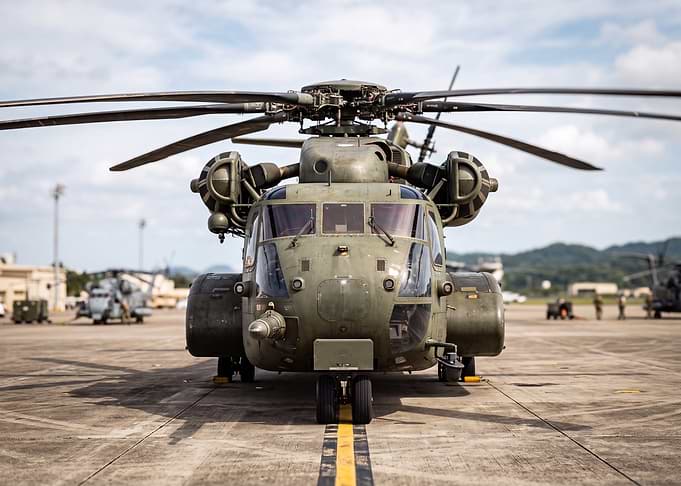 Military Helicopter on Tarmac