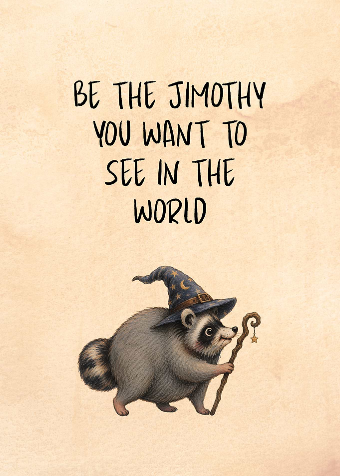 Be the Jimothy Raccoon Wizard