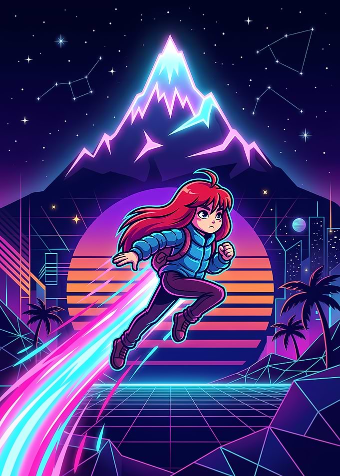 Madeline Celeste Synthwave Retro Art