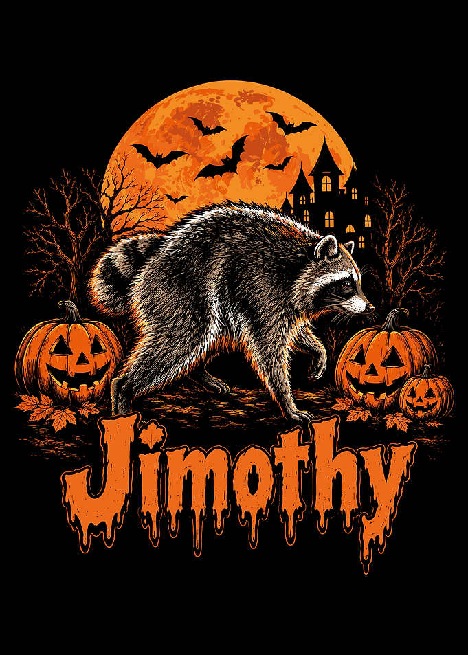 Jimothy Halloween Raccoon Graphic