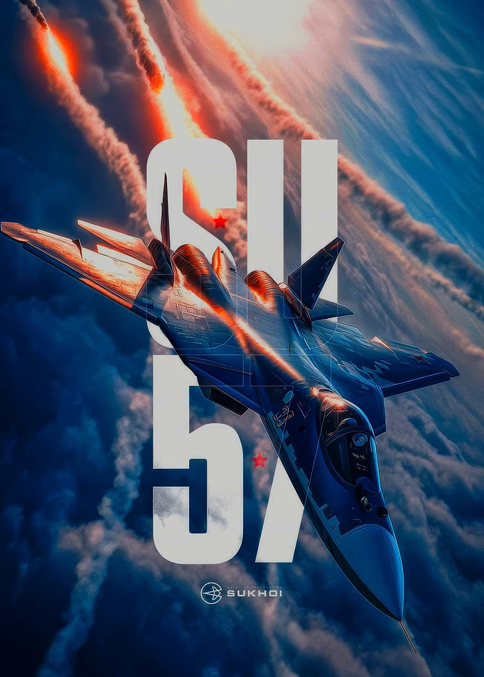 Sukhoi Su-57 Fighter Jet Poster
