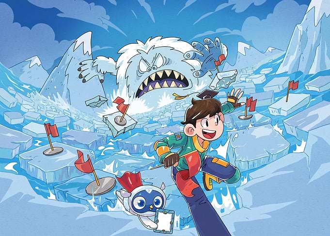 Boy and Owl Escaping Yeti