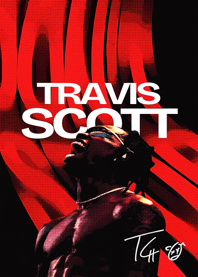 Travis Scott Red Poster