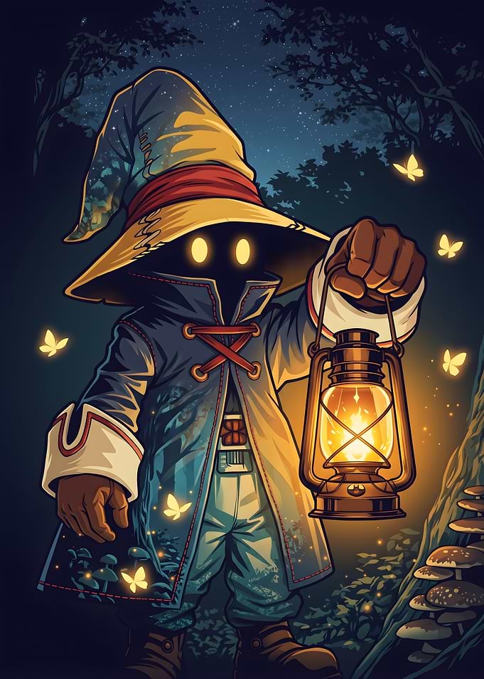 Vivi Ornitier Final Fantasy IX with Glowing Lantern