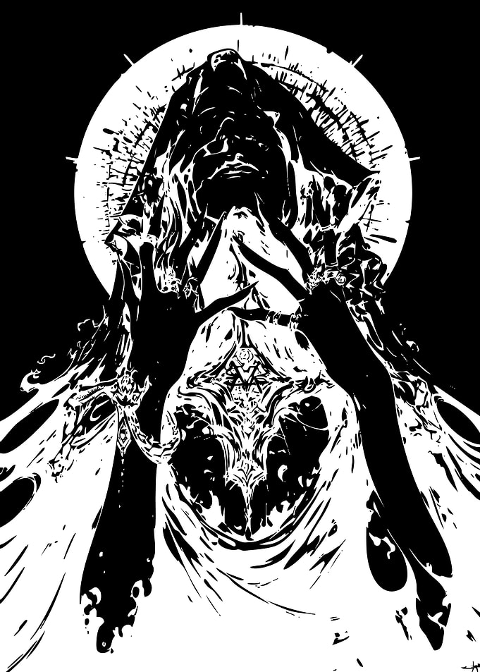 Dark Gothic Abstract Figure