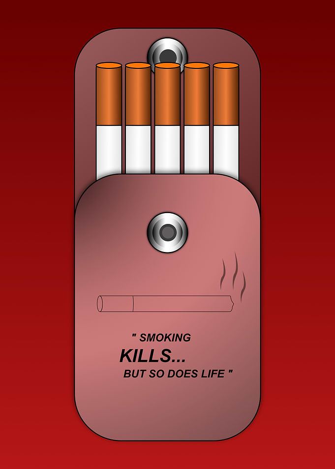Smoking Kills | Dark Aesthetic Typography Art