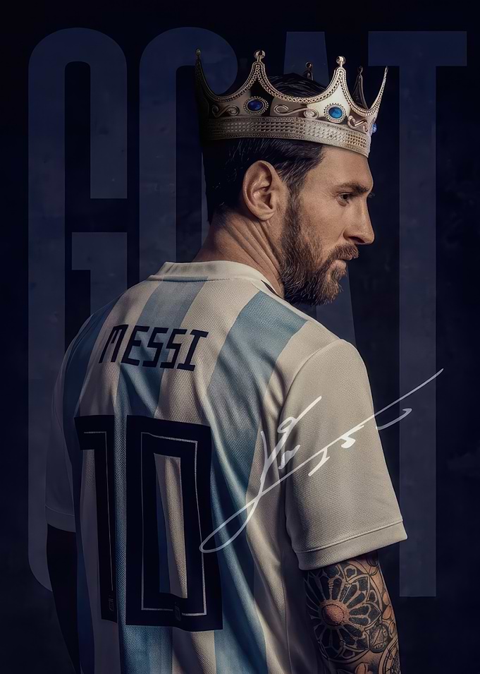 Lionel Messi GOAT Portrait