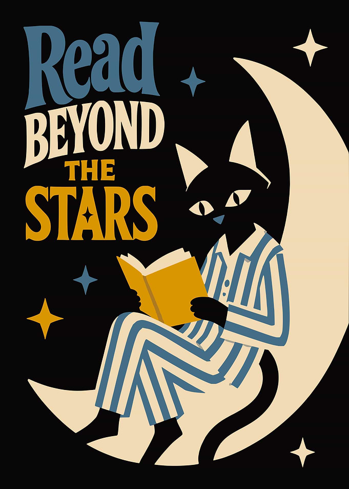 Read Beyond the Stars Cat Poster