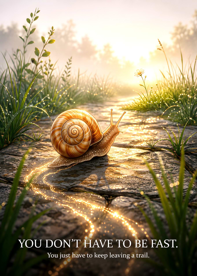 Inspirational Snail Trail Poster