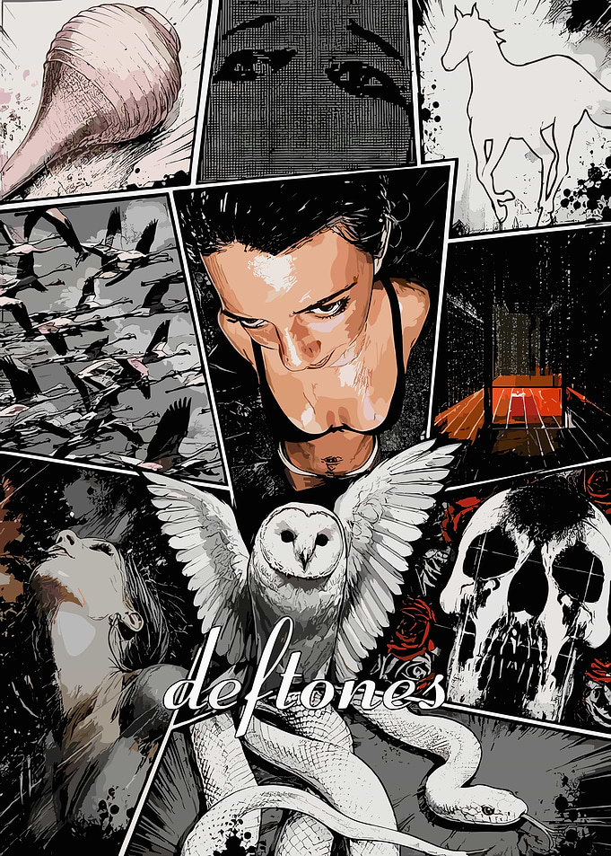 Deftones Collage Art Poster