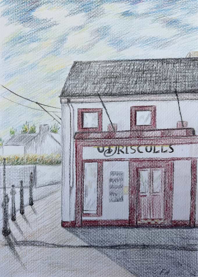 Colored Pencil Drawing of O'Driscolls Shop