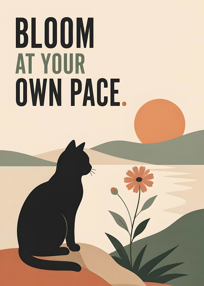 Bloom At Your Own Pace Poster
