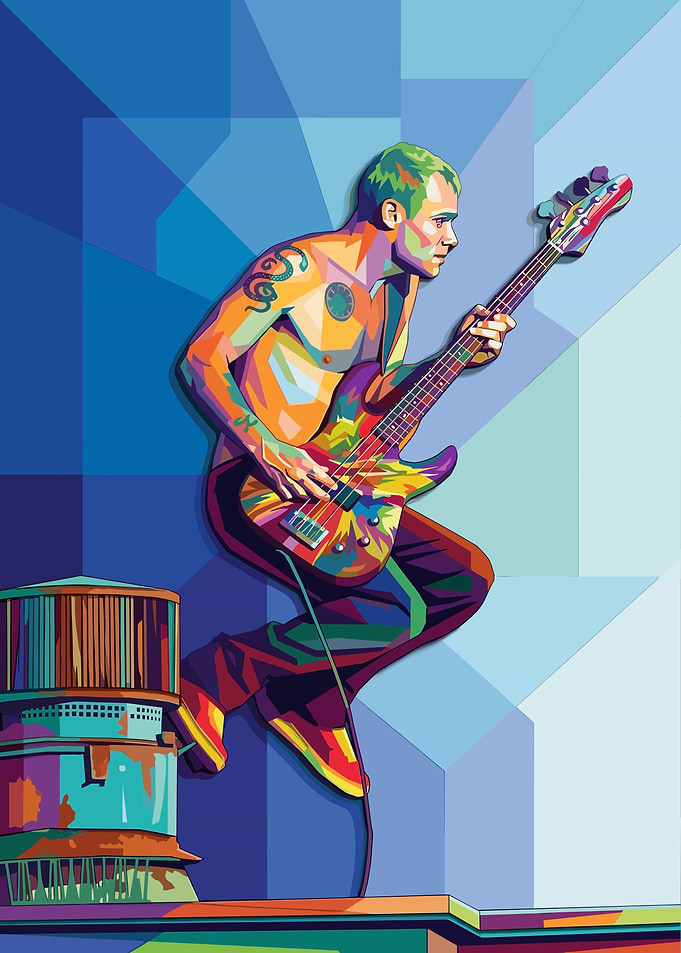 Flea Red Hot Chili Peppers Pop Art