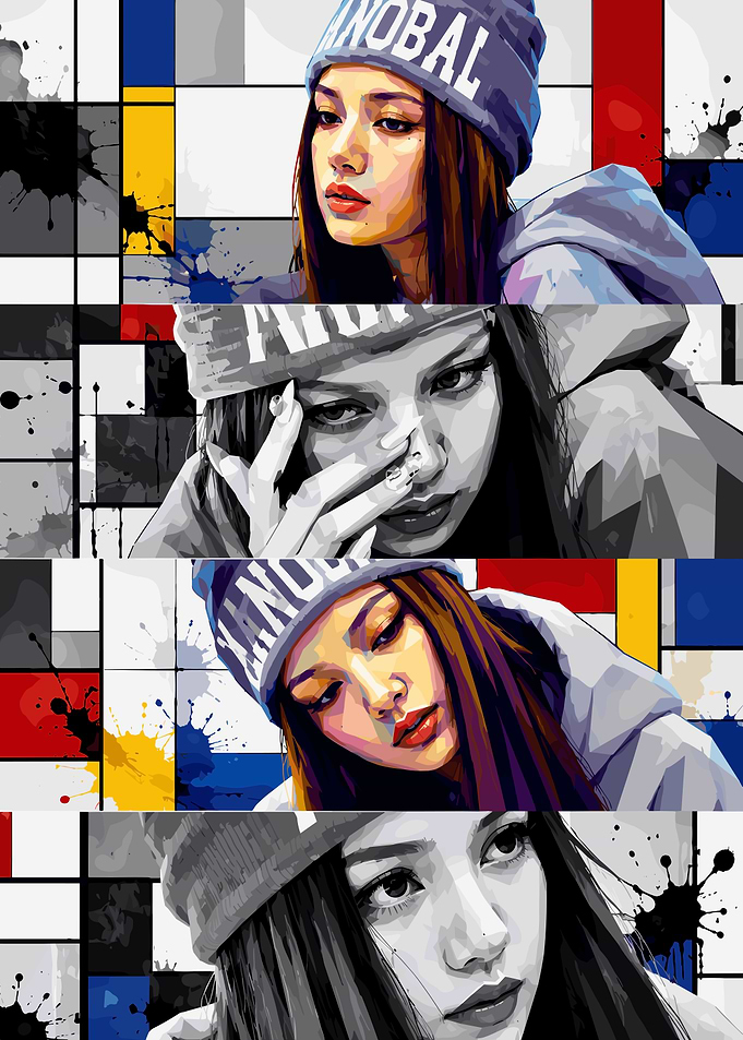 Blackpink Jennie Pop Art Collage