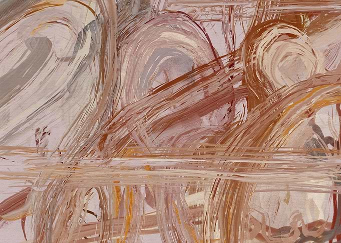 Abstract Earth Tone Brushstroke Painting