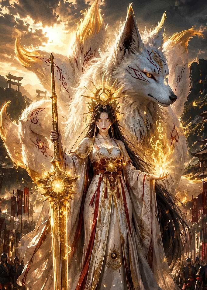 Goddess with Nine-Tailed Fox Spirit