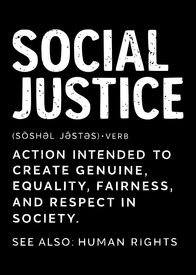Social Justice Definition Text Art