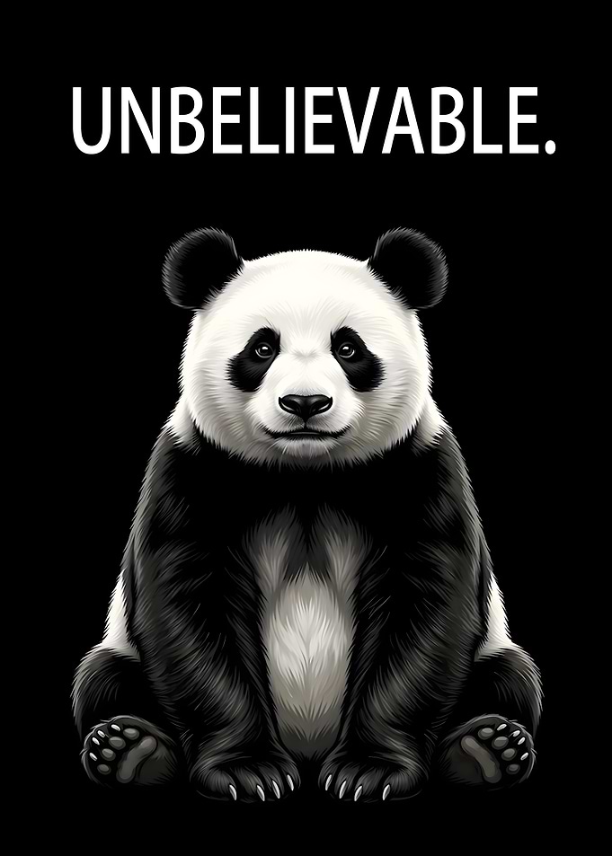 Unbelievable Panda Illustration
