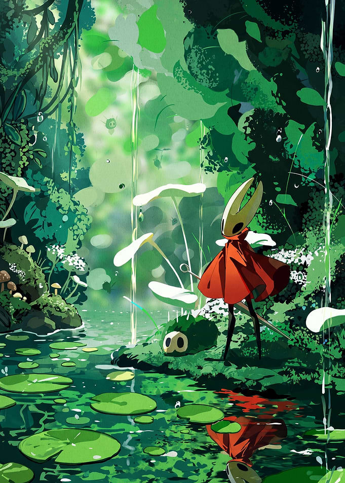 Hornet in Greenpath Hollow Knight