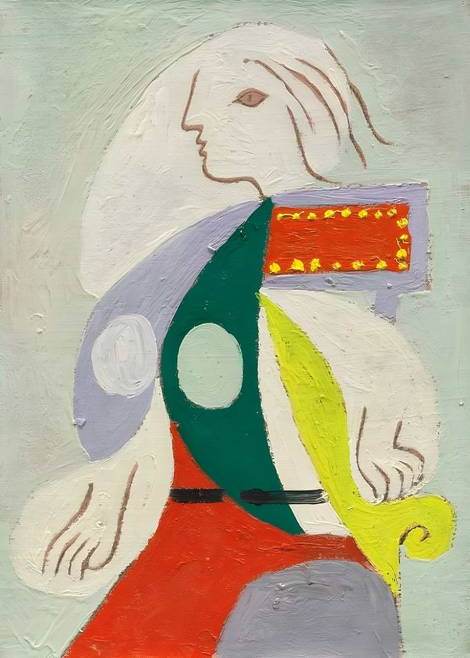Abstract Portrait in Cubist Style