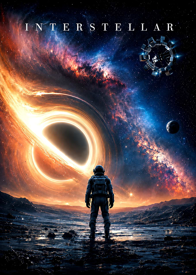 Interstellar Movie Poster with Astronaut