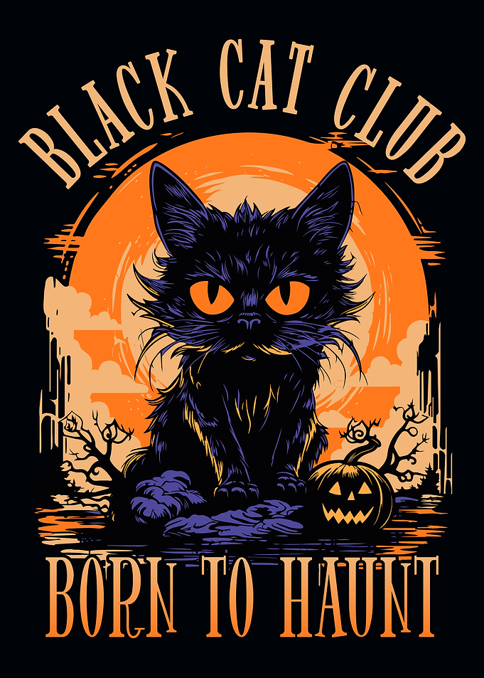 Black Cat Club Born To Haunt Halloween