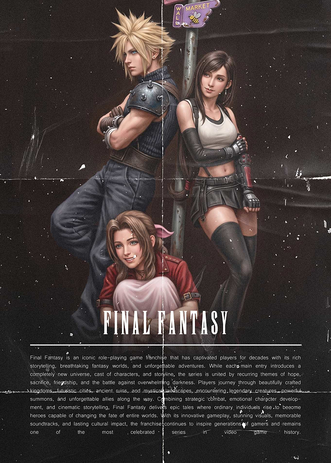 Final Fantasy VII Character Poster