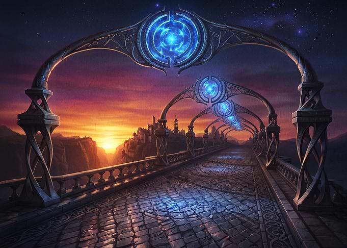 Fantasy Bridge to Distant Castle