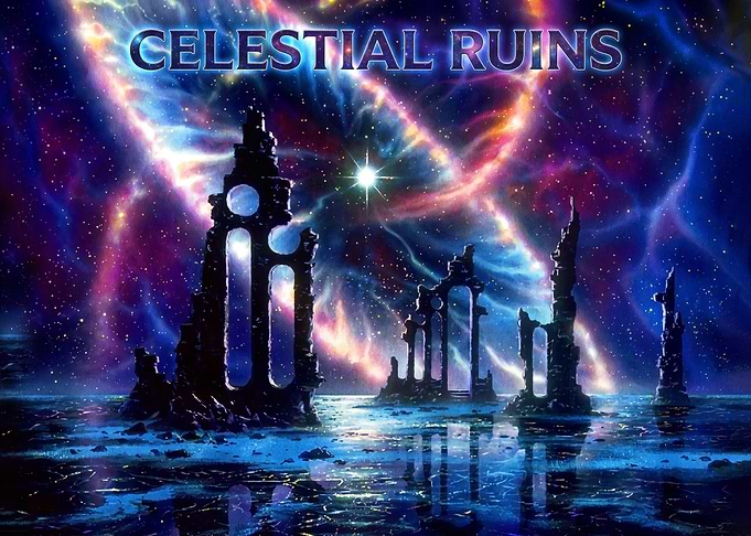 Celestial Ruins Cosmic Landscape