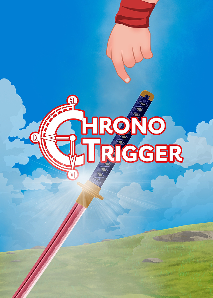 Chrono Trigger Sword and Hand Illustration