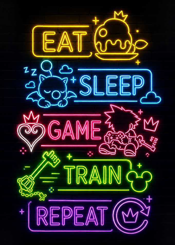 Kingdom Hearts Neon Gaming Sign