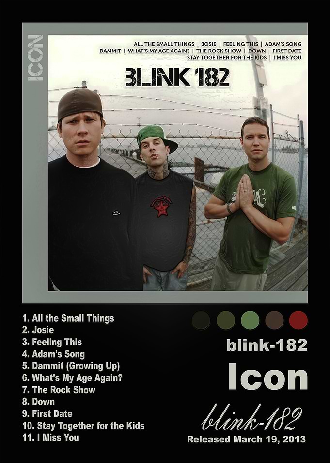 Blink-182 Icon Album Cover Poster