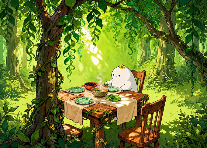 Cute Character Dining in Enchanted Forest